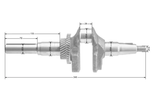 Wał korbowy Loncin 1P88F 1P90F 1P92F CZĘŚĆ ORYGINALNA