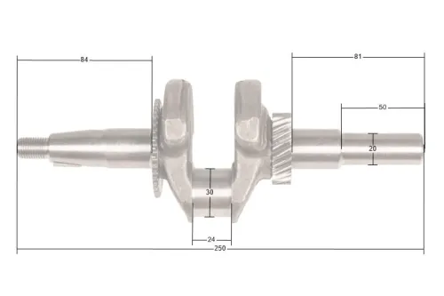 Wał korbowy Loncin LC168F-2H G200F(D) CZĘŚĆ ORYGINALNA