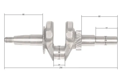 Wał korbowy Loncin G200F(D) zam.130290787-0001 CZĘŚĆ ORYGINALNA
