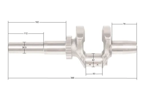 Wał korbowy Loncin LC2V90 (T230) typ C CZĘŚĆ ORYGINALNA