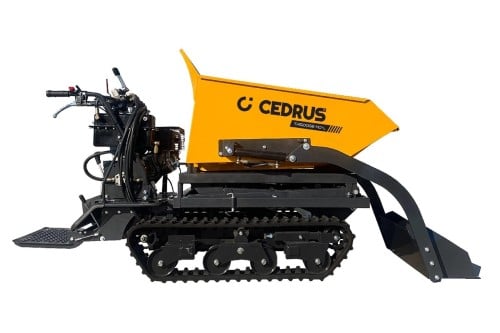 Cedrus CEDTR500GE-HD-L Transporter spalinowy gąsienicowy z górnym wysypem i ładowaczem, Loncin, hydrauliczna skrzynia ładunkowa