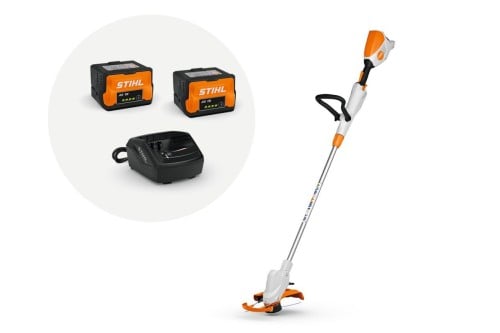 Stihl FSA 50 Podkaszarka akumulatorowa, zestaw z 2× akumulatorem AK 10 i ładowarką AL 101, średnica koszenia 280 mm