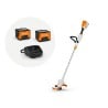 Stihl FSA 50 Podkaszarka akumulatorowa, zestaw z 2× akumulatorem AK 10 i ładowarką AL 101, średnica koszenia 280 mm