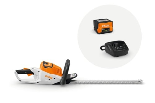 Stihl HSA 50 Nożyce akumulatorowe do żywopłotu, zestaw z akumulatorem AK 20 i ładowarką AL 101, listwa 50 cm