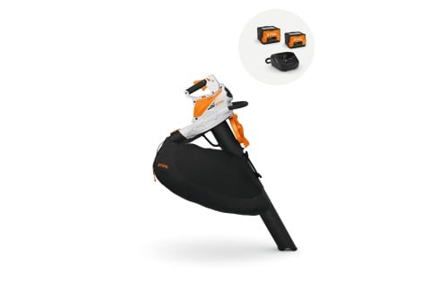 Stihl SHA 56 Odkurzacz, rozdrabniacz i dmuchawa akumulatorowa, zestaw z 2× akumulatorem AK 30 S i ładowarką AL 101