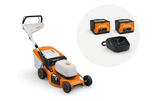 Stihl RMA 253 Kosiarka akumulatorowa, zestaw z 2× akumulatorem AK 30 S i ładowarką AL 101, szerokość koszenia 51 cm
