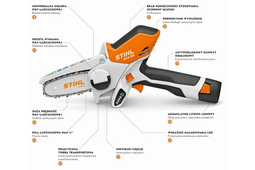 Stihl GTA 26 SET Akumulatorowa mini pilarka — nr GA010116918