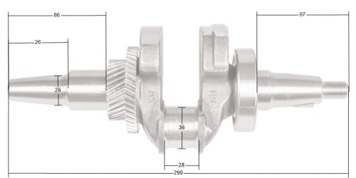 Wał korbowy Loncin LC5000(D)-AS LC6500(D)-AS LC188F CZĘŚĆ ORYGINALNA