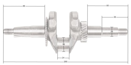 Wał korbowy Loncin LC80WB30-4.5Q LC168F-2 CZĘŚĆ ORYGINALNA