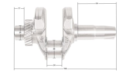 Wał korbowy Loncin LC3500i LC170F-3 CZĘŚĆ ORYGINALNA