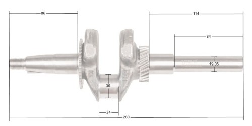 Wał korbowy Loncin G200F(D) LC168F-2 80 mm CZĘŚĆ ORYGINALNA