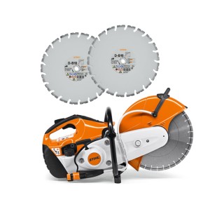 "Stihl TS 420 Przecinarka z dwoma tarczami diamentowymi do betonu Stihl D-B10 350mm"
