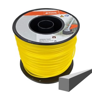 Żółta żyłka tnąca Stihl 3,0 mm x 162 m, kwadratowa na szpuli.