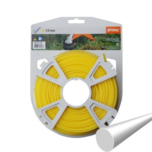 Żyłka tnąca okrągła Stihl 3,0 mm x 53 m, kolor żółty.