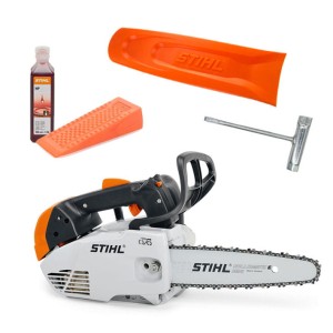Stihl MS 151 TC-E Pilarka spalinowa wraz z zestawem akcesoriów.