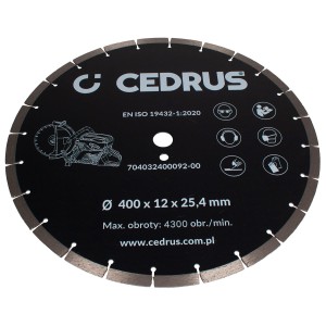 Tarcza diamentowa Cedrus przecinarka spalinowa CEDPC400-94