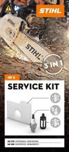 Zestaw serwisowy nr 6 Stihl do MS 170 i MS 180 z filtrem, świecą i zaworem.