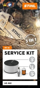 Stihl Zestaw serwisowy nr 14 do MS 462 - filtr, świeca zapłonowa, adapter do pilarki.