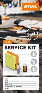 Stihl Zestaw serwisowy nr 31 z filtrem, świecą zapłonową i filtrem paliwa.
