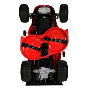 Zdjęcie przedstawia spodnią część kosiarki Traktor solo by AL-KO T 15-93.3 HD-A Comfort.