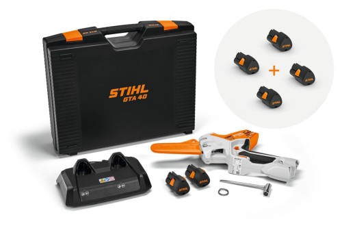 Stihl GTA 40 przecinarka akumulatorowa - zestaw z sześcioma akumulatorami AS 2 i ładowarką AL 5-2