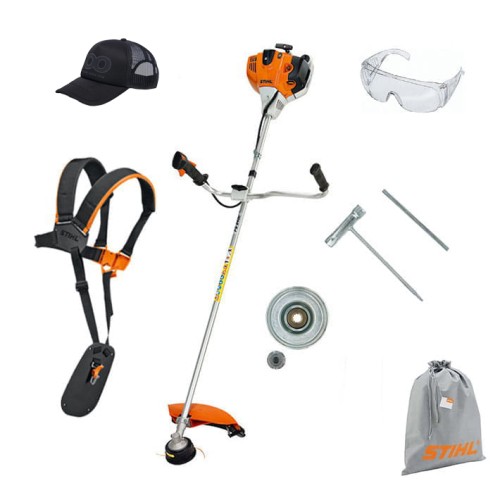 Stihl FS 240 Kosa spalinowa, Imponująca moc 1,7 kW / 2,3 KM, oburęczny uchwyt.
