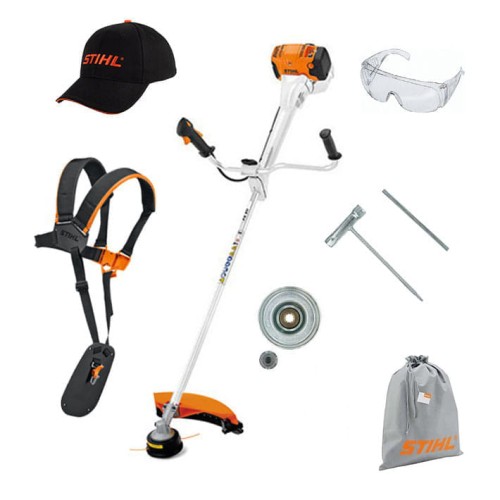 Stihl FS 311 Kosa spalinowa o mocy 1,4 kW / 1,9 KM z uchwytem oburęcznym i przyciskiem Stop, silnik 4-MIX