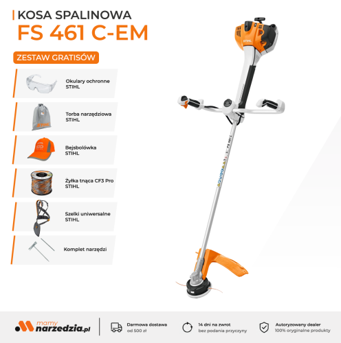 Stihl FS 461 C-EM Kosa spalinowa o mocy 2,2 kW / 3,0 KM z ErgoStart i systemem M-Tronic (M), silnik 2-MIX.