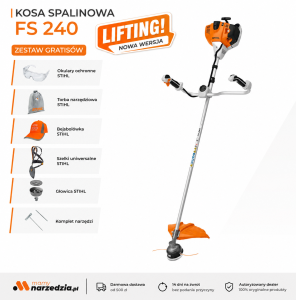 Stihl FS 240.0 LIFTING! Kosa spalinowa, nowy uchwyt ADVANCE GRIP, moc 1,7 kW / 2,3 KM, średnica koszenia 450 mm