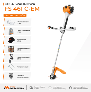 Stihl FS 461 C-EM Kosa spalinowa o mocy 2,2 kW / 3,0 KM z ErgoStart i systemem M-Tronic (M), silnik 2-MIX.
