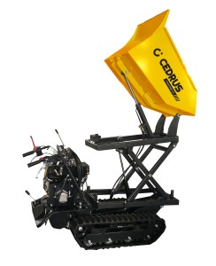Cedrus CEDTR500GE-HD Transporter spalinowy gąsienicowy z górnym wysypem, Loncin G270F, ładowność 500 kg