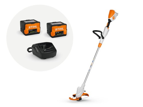 Stihl FSA 50 Podkaszarka akumulatorowa, zestaw z 2× akumulatorem AK 10 i ładowarką AL 101, średnica koszenia 280 mm