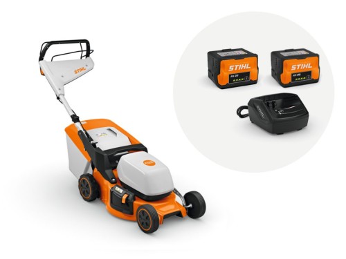 Stihl RMA 248 T Kosiarka akumulatorowa z napędem, zestaw z 2× akumulatorem AK 30 S i ładowarką AL 101, szerokość koszenia 46 cm