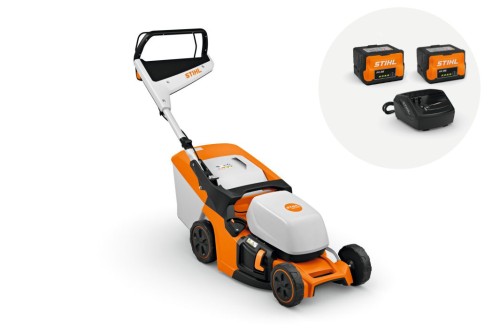 Stihl RMA 443 Kosiarka akumulatorowa, zestaw z 2× akumulatorem AK 30 S i ładowarką AL 101, szerokość koszenia 41 cm
