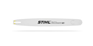 Prowadnica Stihl Rollomatic ES 3/8 1,6 25"/63cm na białym tle.