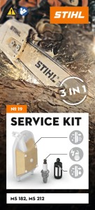 Stihl Zestaw serwisowy nr 19 do MS 182, MS 212 z filtrami powietrza i zapłonem.