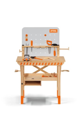 Stihl Drewniany stół warsztatowy dla dzieci
