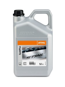 Stihl Olej do łańcucha SynthPlus 5 L w plastikowym kanistrze.