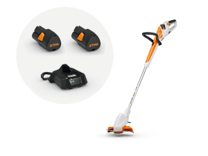 Podkaszarka akumulatorowa Stihl FSA 30 z dwoma akumulatorami AS 2 i ładowarką AL 1.