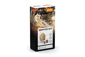 Zestaw serwisowy Stihl nr 10 do MS 311/362/391 na tle piły łańcuchowej.