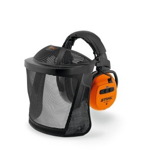 Stihl Dynamic GB 29 PA osłona twarzy i słuchu z bluetooth i nylonowym wizjerem.