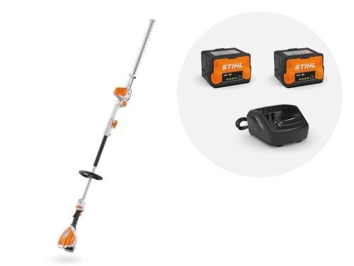 Stihl HLA 56 Nożyce akumulatorowe na wysięgniku, zestaw z dwoma akumulatorami AK 20 i ładowarką AL 101