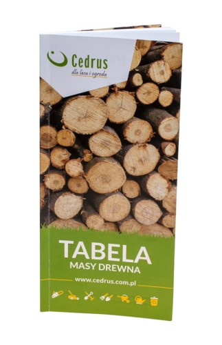 Tabela masy drewna
