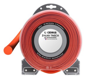 Żyłka tnąca 2.4/90m okrągła pomarańcz