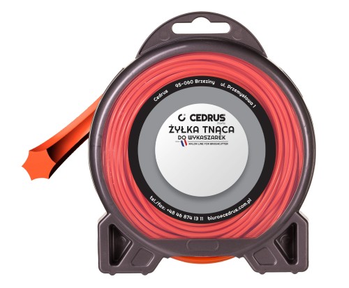 Żyłka tnąca 2.4/15m bl.gwiazdka pomarańcz