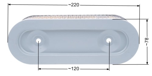 Filtr powietrza B&S owalny  7-11 HP poziomy wał dolnozaworowy