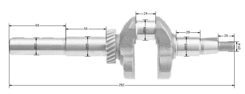 Wał korbowy Loncin LC1P65FA CZĘŚĆ ORYGINALNA