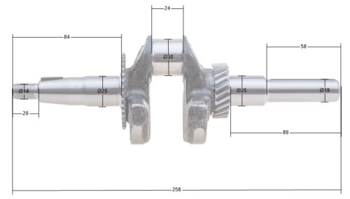 Wał korbowy Loncin G200F CZĘŚĆ ORYGINALNA