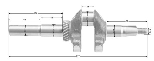 Wał korbowy Loncin LCP70FA LCP70FC B-E5 LC1P68FA CZĘŚĆ ORYGINALNA