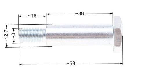 Oś koła kosiarki dł. 59 mm